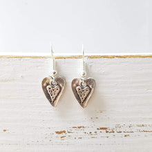 Load image into Gallery viewer, Heart on heart earrings Zamsoe Earrings

