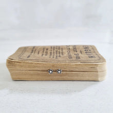 Load image into Gallery viewer, Sterling Silver tiny flower stud earrings in a bottle - Zamsoe