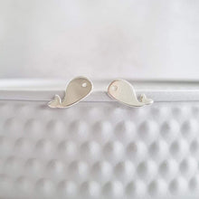 Load image into Gallery viewer, Whale Silver Plated Stud Earrings in a Bottle - Zamsoe