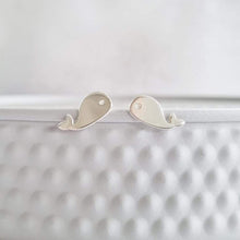 Load image into Gallery viewer, Whale Silver Plated Stud Earrings in a Bottle - Zamsoe