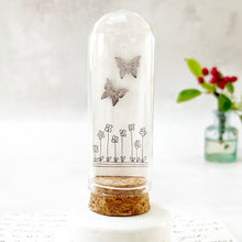 Load image into Gallery viewer, Original Meadow Sketches: Stainless Steel Butterfly Studs in a Glass Dome 2
