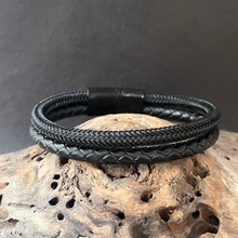 Load image into Gallery viewer, Stainless Steel And Leather Rope Mens Bracelet
