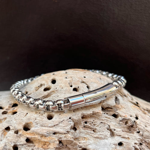 Grey Black Silver Titanium Steel Bracelet Gift For Men