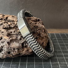 Load image into Gallery viewer, Woven Leather And Stainless Steel Bracelet For Him or Her

