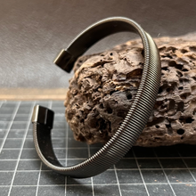 Load image into Gallery viewer, Vertical Stripes Stainless Steel Open Bracelet
