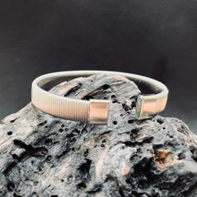 Load image into Gallery viewer, Vertical Stripes Stainless Steel Open Bracelet
