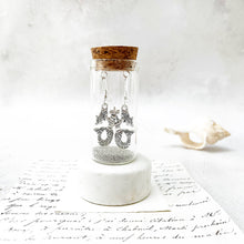 Load image into Gallery viewer, Silver Mermaid Earrings in a Bottle
