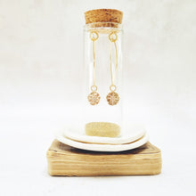 Load image into Gallery viewer, Gold North Star Oval Hoop Earrings in a Bottle
