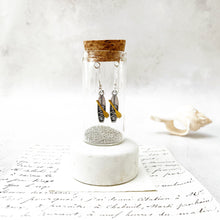 Load image into Gallery viewer, Silver &amp; Gold Paddle Board Earrings in a Bottle
