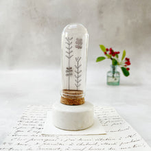 Load image into Gallery viewer, Original Meadow Sketches: Stainless Steel Stem Studs in a Glass Dome
