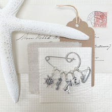 Load image into Gallery viewer, The Ocean Voyager: Cruising and Nautical Swirl Charm Brooch

