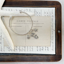 Load image into Gallery viewer, The Sea Maiden: Mermaid and Shell Charm Bangle
