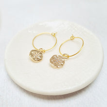 Load image into Gallery viewer, Gold Plated North Star Crystal Hoop Earrings
