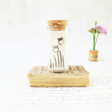 Load image into Gallery viewer, Adorable owl stud earrings in a bottle
