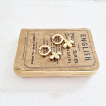 Load image into Gallery viewer, Bee Petite Gold Earrings in a bottle - 803
