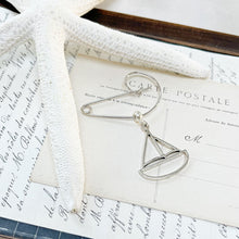 Load image into Gallery viewer, The Sail: Minimalist Nautical Swirl Brooch
