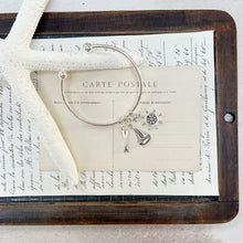 Load image into Gallery viewer, The Navigator: Sailboat and Ship’s Wheel Charm Bangle
