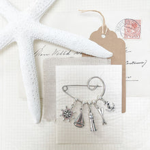 Load image into Gallery viewer, Sailing Boat &amp; Lighthouse Swirl Brooch
