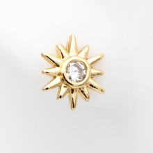 Load image into Gallery viewer, Gold Sunburst Stud Earring in a Bottle
