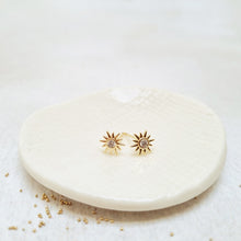 Load image into Gallery viewer, Gold Sunburst Stud Earring in a Bottle
