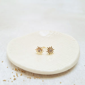 Gold Sunburst Stud Earring in a Bottle