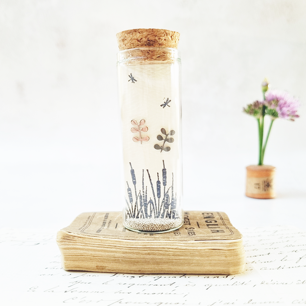 Classic stem stud earrings in a bottle - style 1 - Zamsoe