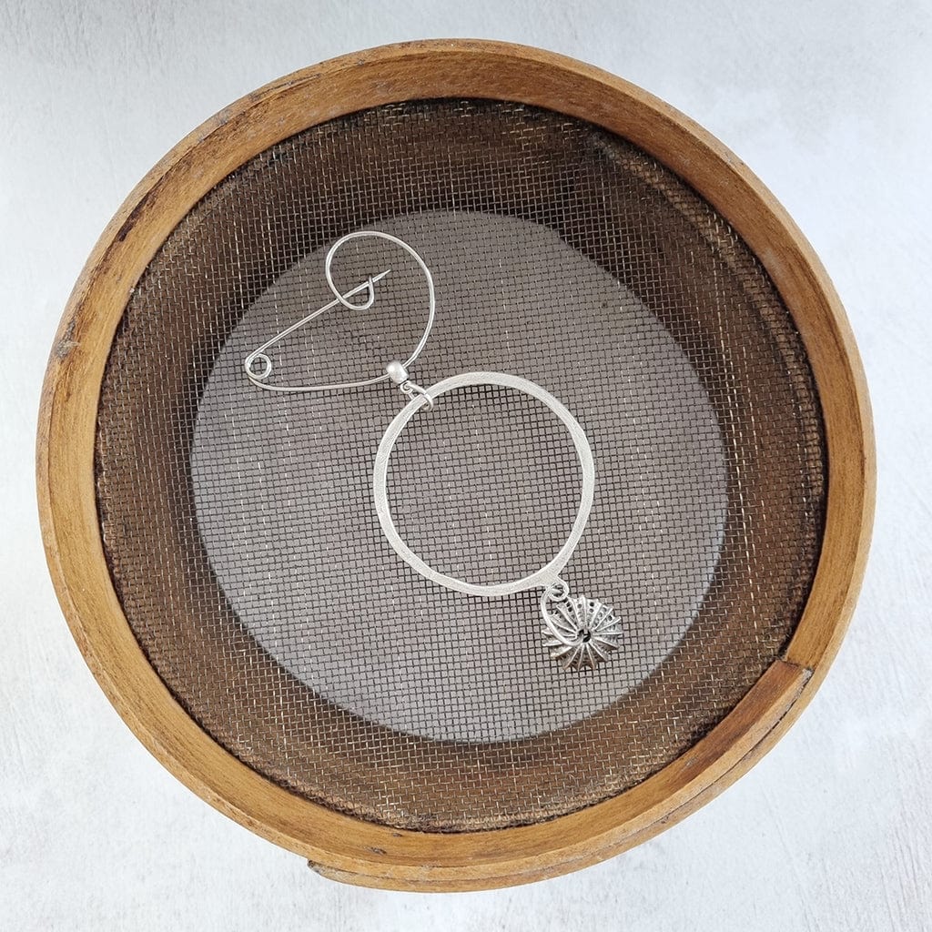 Abstract Circle and Sea Urchin Swirl Pin Brooch - 5 - Zamsoe