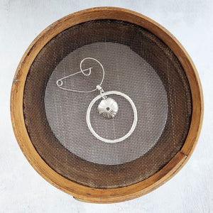 Abstract Circle and Urchin Swirl Pin Brooch Zamsoe Brooch
