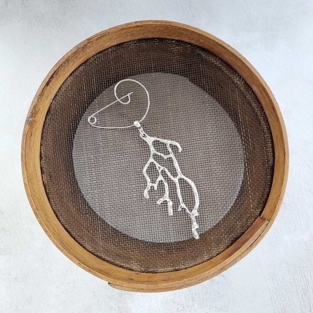 Abstract Coral Swirl Pin Brooch - 11 - Zamsoe