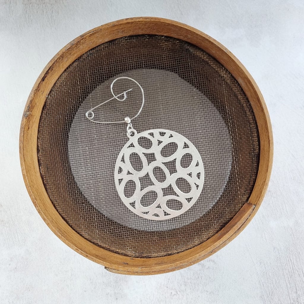 Abstract Pebble Swirl Pin Brooch - 14 - Zamsoe