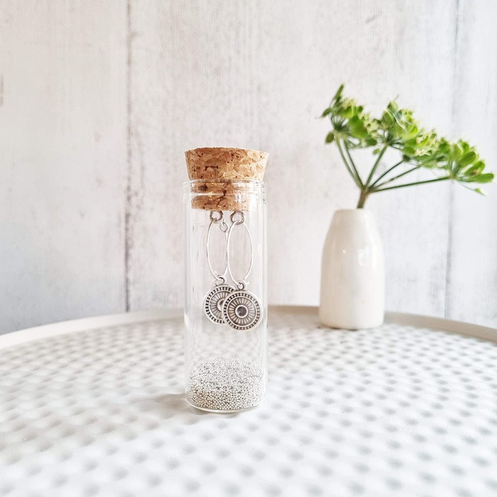 Abstract Sea Urchin Earrings in a Bottle -16 - Zamsoe