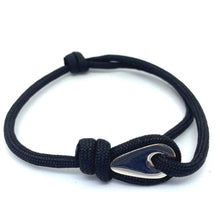 Load image into Gallery viewer, Adjustable Rope Bracelet For Men And Women in a Black Colour. Vegan and Ethical Rope Bracelet
