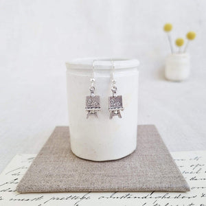 Artist Easel Sterling Silver Earrings in a Bottle Zamsoe