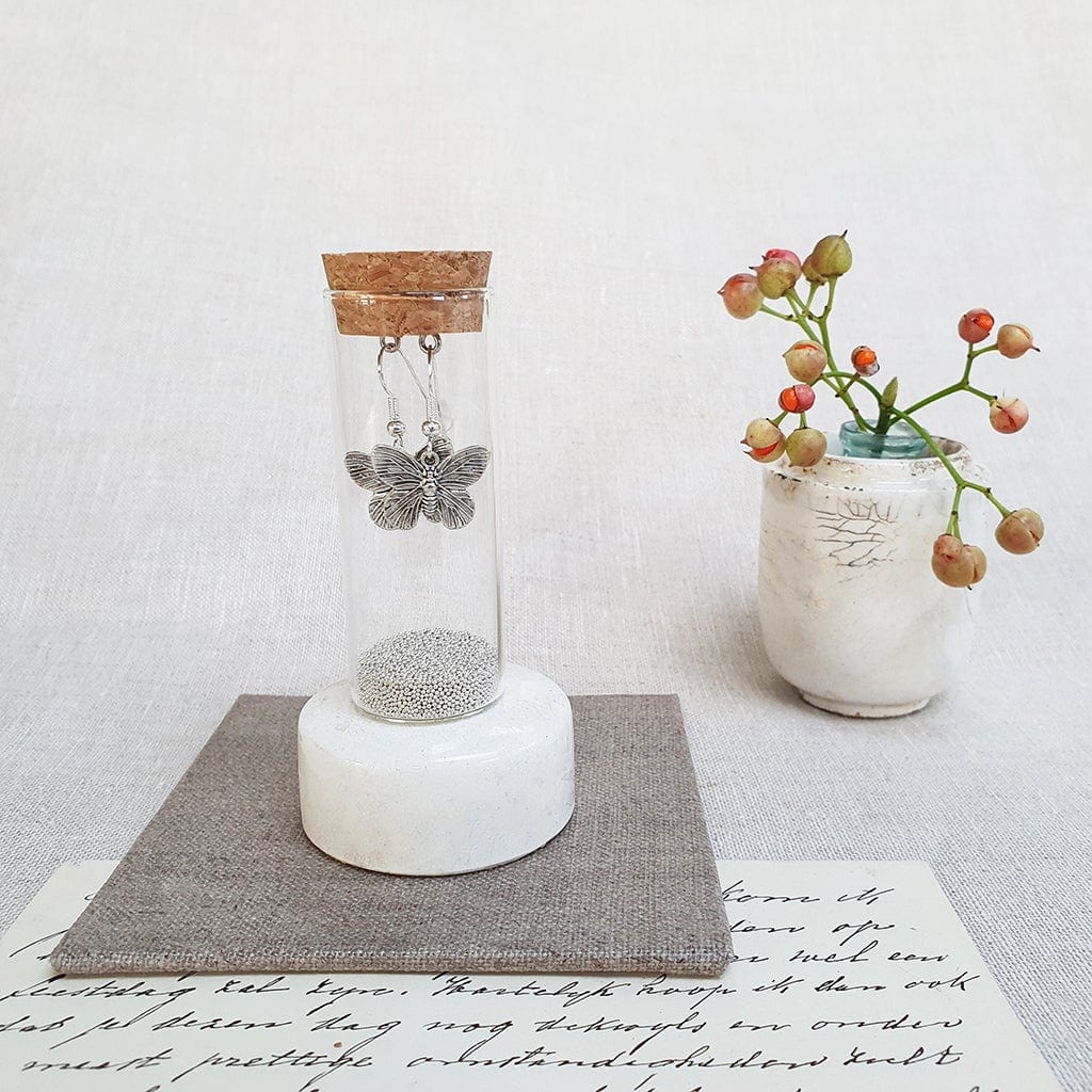 Butterfly Sterling Silver Earrings in a Bottle - 76 - Zamsoe