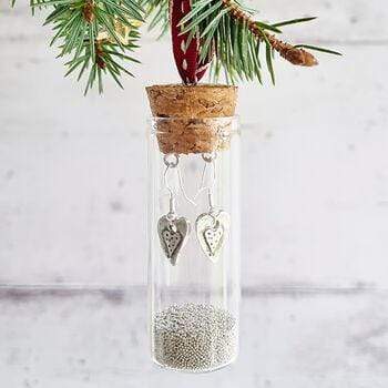 Christmas Heart Earring Baubles - 96 - Zamsoe