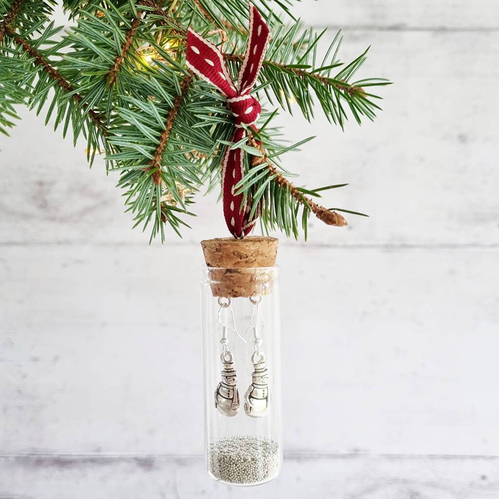 Christmas Snowman Earring Baubles - 99 - Zamsoe