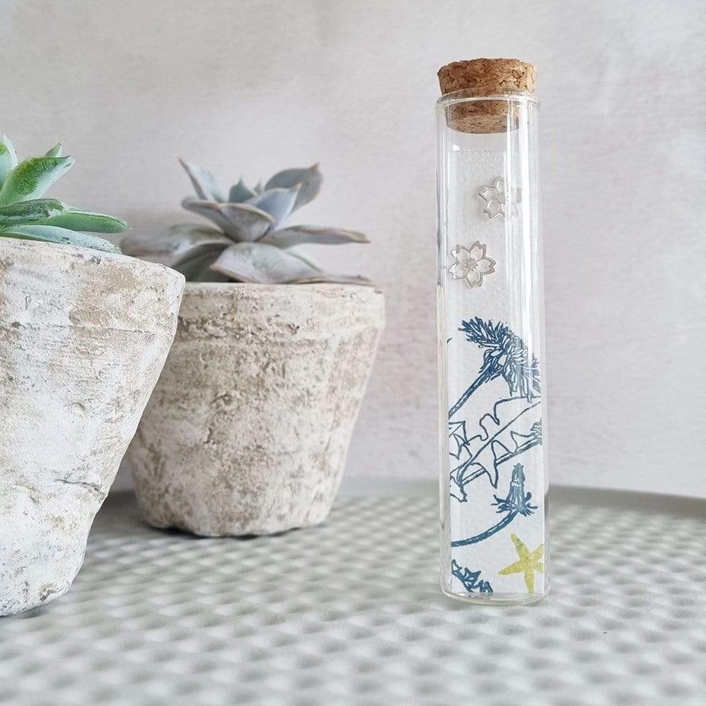 Daisy Flower Silver Plated Stud Earrings in a Bottle - 115 - Zamsoe