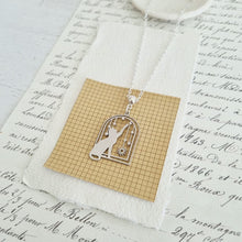 Load image into Gallery viewer, Filigree Cat Charm Necklace Zamsoe Necklace
