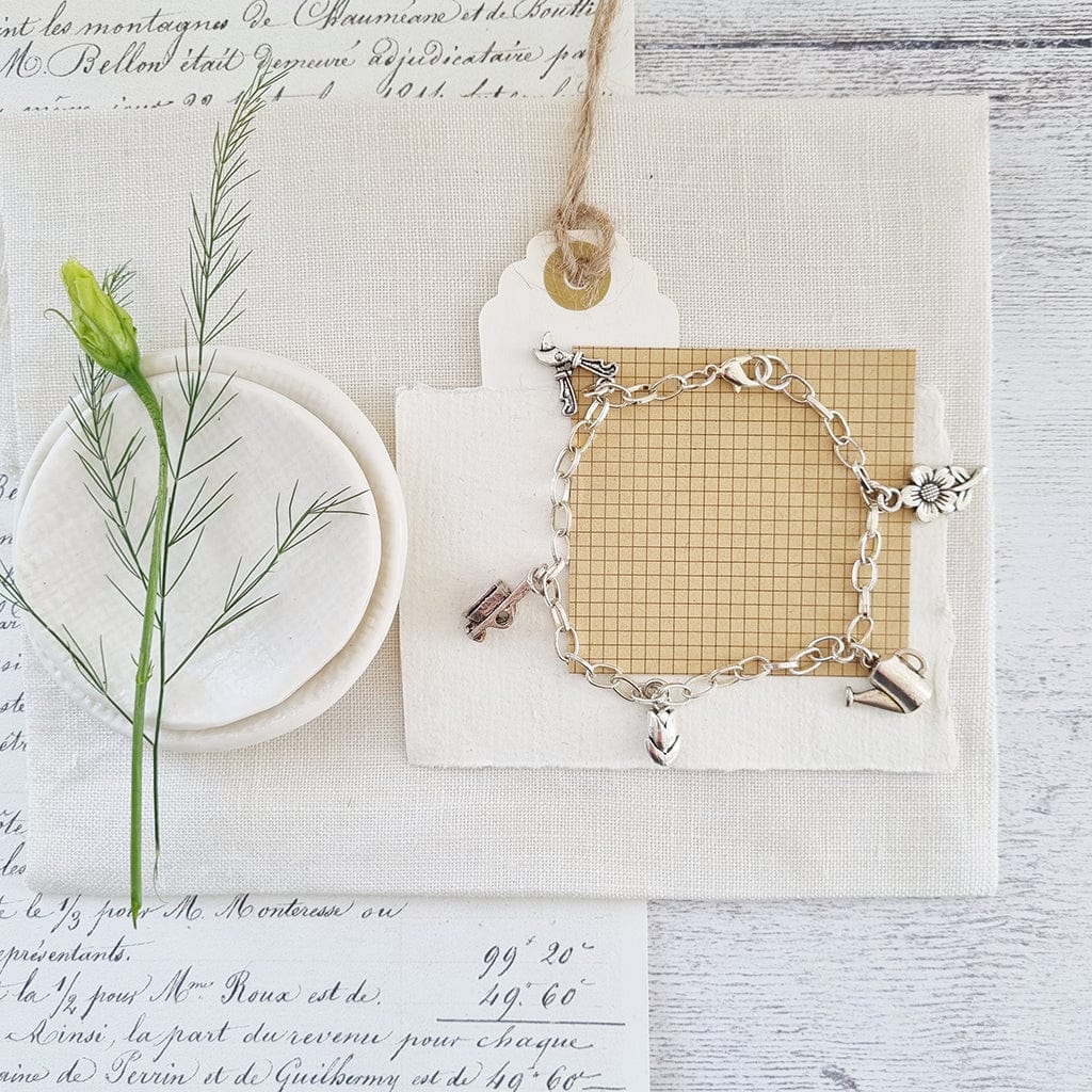 Garden Five Charm Silver Plated Bracelet - 138 - Zamsoe