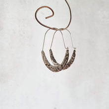 Load image into Gallery viewer, Hammered Silver Hoops Earrings
