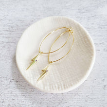 Load image into Gallery viewer, Lightening Bolt Gold Earrings in a Bottle
