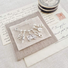 Load image into Gallery viewer, Paramedic Brooch on a Swirl Pin Zamsoe Brooch
