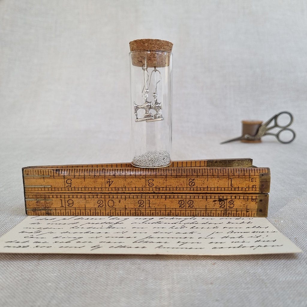 Sewing Machine Earrings in a Bottle - Zamsoe