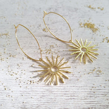 Load image into Gallery viewer, Star Burst Gold Earrings in a Bottle
