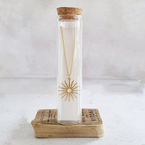 Gold Starburst Necklace in a Bottle