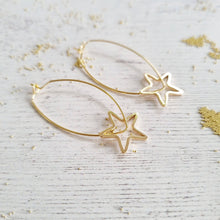 Load image into Gallery viewer, Star Gold Earrings in a Bottle
