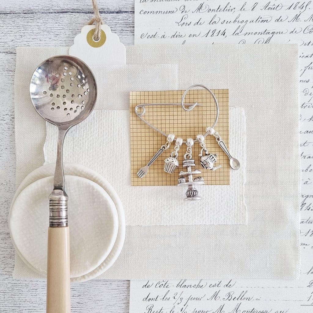 Tea And Cake Rule The World Brooch