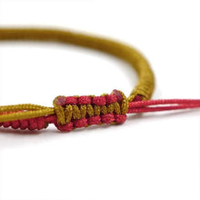 Load image into Gallery viewer, Tibetan Chinese handmade braid snake knot rope Buddhist lucky bracelet For Men And Women Red and Navy. Zamsoe
