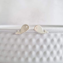 Load image into Gallery viewer, Whale Silver Plated Stud Earrings in a Bottle Zamsoe Earrings
